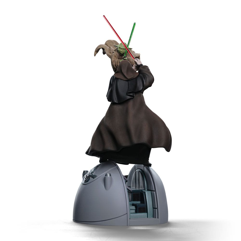 Statua Star Wars Deluxe Art Scale 1/10 Yoda contro l'Imperatore Palpatine (esclusiva CCXP 2024) 31 cm